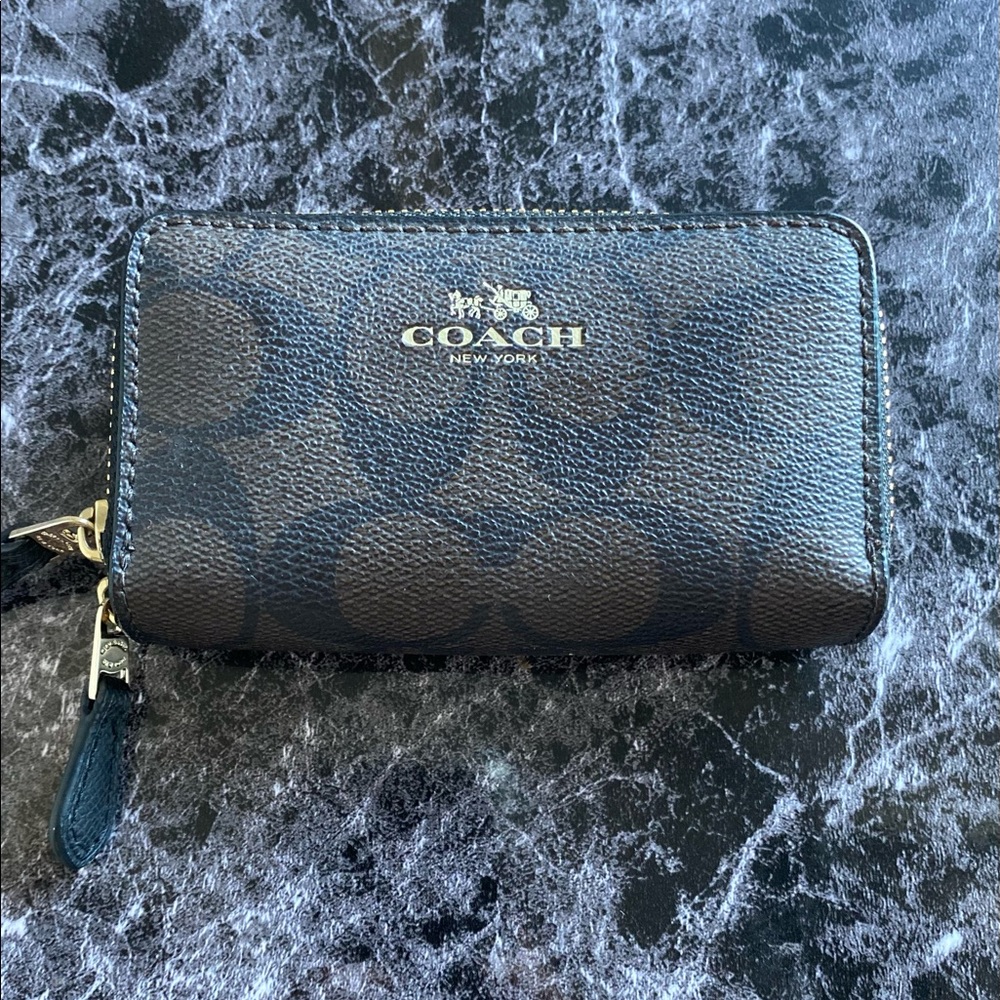COACH Double Zip Coin Case